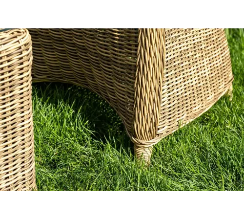 "Равенна" диван двухместный плетенный из ротанга, цвет соломенный 