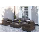 "Палермо" лаунж-зона из искусственного ротанга, цвет соломенный