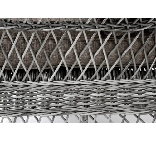 "Гранд Латте" диван трехместный из искусственного ротанга, цвет графит 