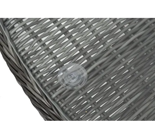 "Дольче" обеденная группа из искусственного ротанга, цвет графит 