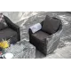 "Кон Панна" диван из искусственного ротанга двухместный, цвет графит 