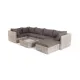Трансформирующаяся лаунж-зона "Лунго" из искусственного ротанга, цвет бежевый