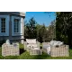 "Тито" лаунж-зона из искусственного ротанга, цвет серый