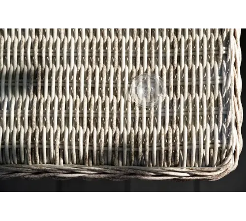 Обеденная группа "Айриш" 4 персоны, искусственный ротанг. Размер 900*900*750 мм. Цвет бежевый