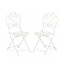 Стул Secret De Maison Love Chair стальной сплав, 43х48х91см, butter white (Комплект из 2 шт.)