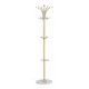 Вешалка Sakura (mod. GH-8606) дерево/хром/мрамор, 37 x 37 x 175 см, White (Белый) / Natural (натуральный)