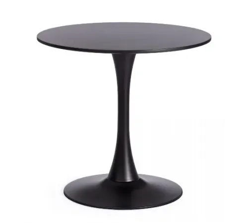 Стол TULIP 70 (mod. 46) металл / МДФ, 70 x 70 x 75 см, Black (черный)