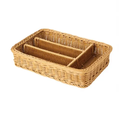 Контейнер для столовых приборов 4 отд., ротанг, P.L. Proff Cuisine