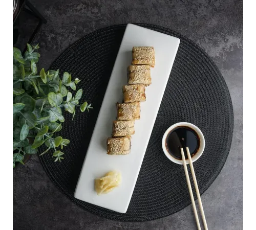 Блюдо прямоугольное 33*10 см h4 см White Matt Panasia P.L. Proff Cuisine [1]