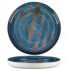 Тарелка с бортом d 28 см h3,1 см Texture Dark Blue P.L. Proff Cuisine [1]