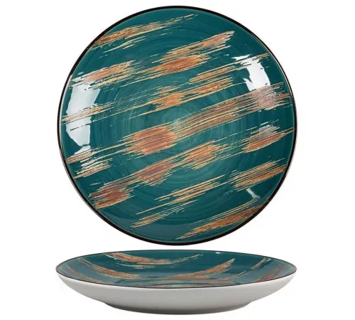 Тарелка глубокая 800 мл d 26,4 см h3,5 см Texture Dark Green P.L. Proff Cuisine [4]