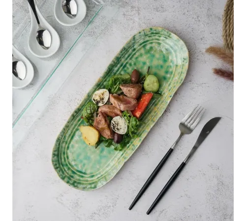 Блюдо овальное 32,5*13 см h2,5 см Green Frutti di Mare P.L. [1]