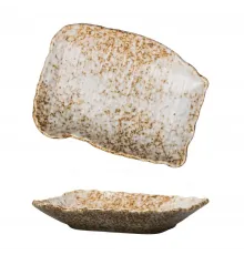 Блюдо прямоугольное 25,5*19,5 см h4,8 см Crush Brown Spider Silk P.L. ProffCuisine [4]