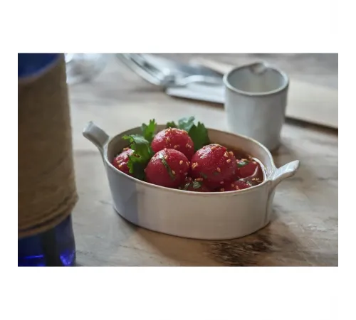 Блюдо овальное 15*8 см h4 см 200 мл Gray Oval Bucket с ручками Frutti di Mare P.L. [1]