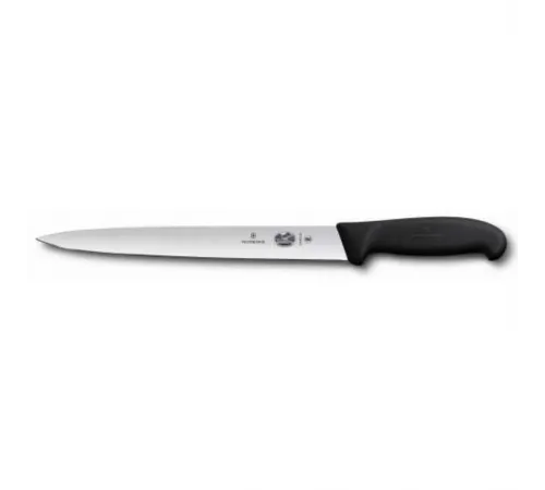 Нож для нарезки 25 см черная фиброкс ручка Victorinox Fibrox