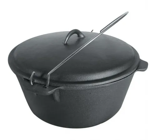 Казан котел 10 л чугун с крышкой черный ИНДУКЦИЯ P.L. Proff Cuisine