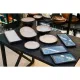 Блюдо 32*17,6*2 см прямоуг. Turquoise black пластик меламин P.L. Proff Cuisine