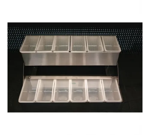 Контейнер емкость для фруктов и специй 12 отд. 2 яруса 45*30,5*22,5 см нерж. P.L.