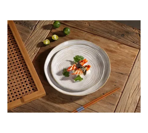 Тарелка 20,5 см h2,5 см Gray Whirlpool Frutti di Mare P.L. [6]