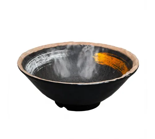 Салатник 1450 мл миска для лапши d 24 см пластик меламин Dark Texture "Паназия" P.L. Proff Cuisine