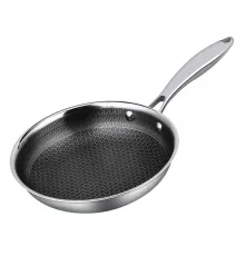 Сковорода 30 см, h 6 см New Kitchen Honeycombs нерж. с антиприг. покр. ИНДУКЦИЯ P.L.