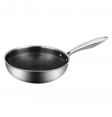 Сковорода Вок (WOK) 28 см, h 8,6 см New Kitchen Honeycombs нерж. с антиприг. покр. ИНДУКЦИЯ P.L.