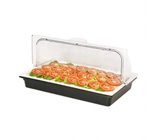 Поднос для выкладки 53*32,5*24,5 см фарфор с пласт. Roll-top крышкой + 2 емкости с хладогеном SUNNEX