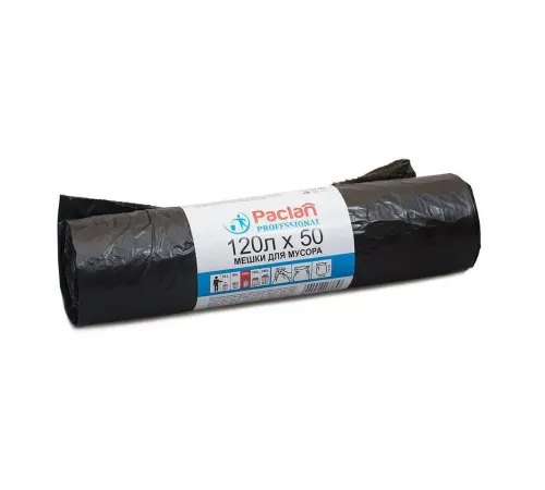 Пакеты для мусора в рулоне Paclan Professional 120 л, 70*110 см, 50 шт