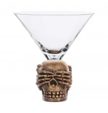Рюмка коктейльная 220 мл Мартини Череп Skull d 11,8 см h12,5 см P.L. - BarWare [4]