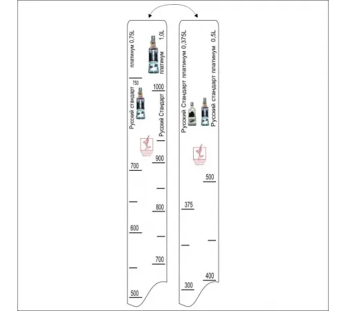 Барная линейка  Рус.Стандарт Платинум (375 мл/500 мл/700 мл/1л), P.L. Proff Cuisine