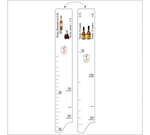 Барная линейка "Torres 10 years 0.7/1.0, Jaime 0.7, Moscatel oro