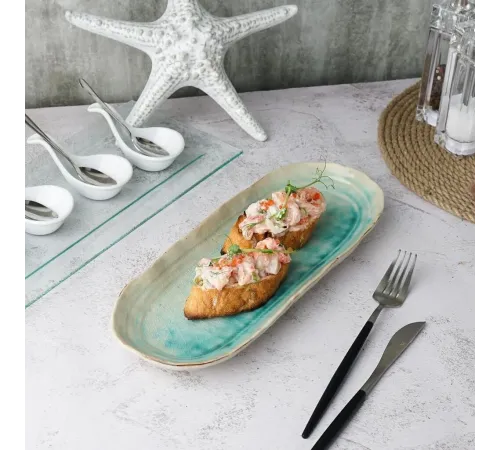 Блюдо овальное 32,5*12,5 см h2,5 см Blue Frutti di Mare P.L. [1]