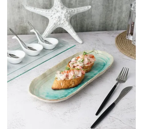 Блюдо овальное 32,5*12,5 см h2,5 см Blue Frutti di Mare P.L. [1]
