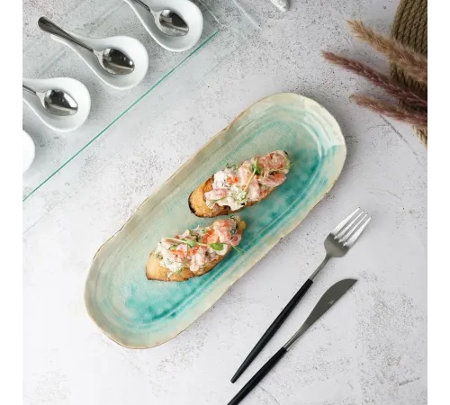 Блюдо овальное 32,5*12,5 см h2,5 см Blue Frutti di Mare P.L. [1]