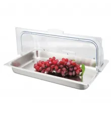 Поднос для выкладки 53*32,5*24 см нерж. с пласт. Roll-top крышкой SUNNEX