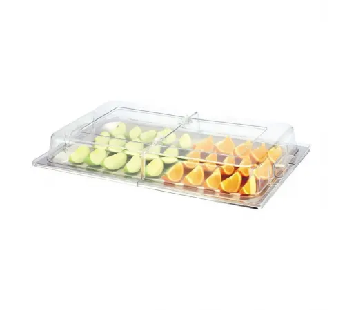 Поднос для выкладки 53*32,5*8,5 см нерж. с пласт. крышкой SUNNEX