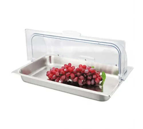 Поднос для выкладки 53*32,5*24 см нерж. с пласт. Roll-top крышкой SUNNEX