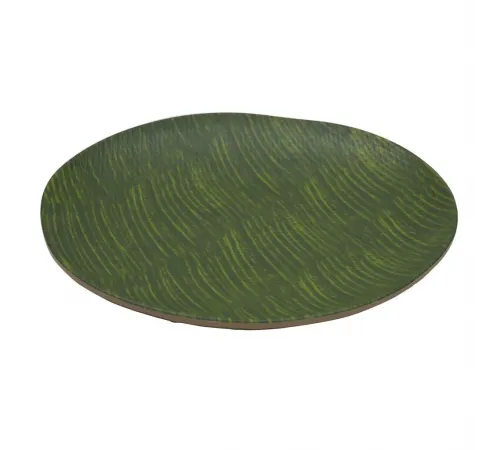 Блюдо 26*3,5 см круглое Green Banana Leaf пластик меламин P.L. Proff Cuisine