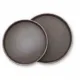 Поднос прорезиненный 36 см круглый коричневый пластик P.L. - BarWare