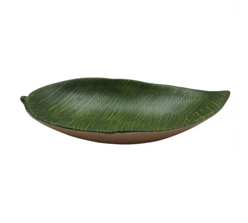 Блюдо 31,5*19*5 см овальное Лист Green Banana Leaf пластик меламин P.L. Proff Cuisine