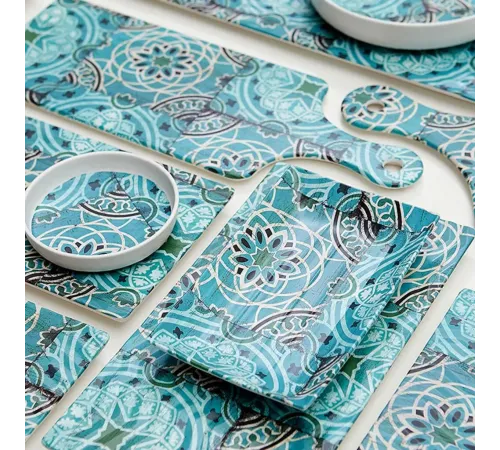 Блюдо 24*11*2,6 см прямоуг. Damask Blue пластик меламин P.L. Proff Cuisine
