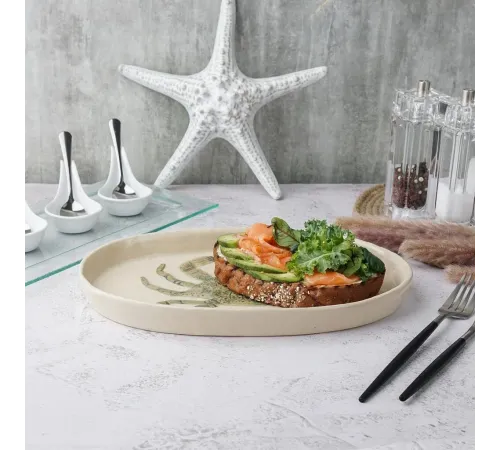 Блюдо овальное 29*18 см h2,5 см Crab Green Frutti di Mare P.L. [1]
