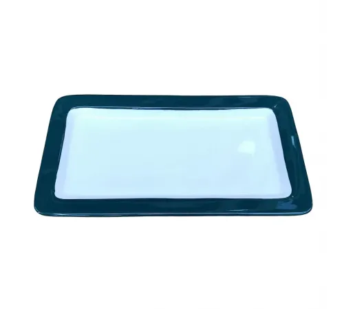 Гастроемкость 1/3 h20 мм фарфор 325*176*20 мм 0,9 л зеленая/белая P.L. Proff Cuisine