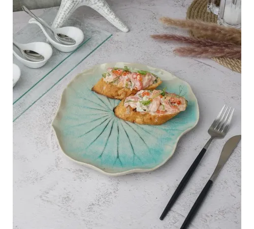 Блюдо для подачи 23,5*21,5 см h2,5 см Blue Frutti di Mare P.L. [1]