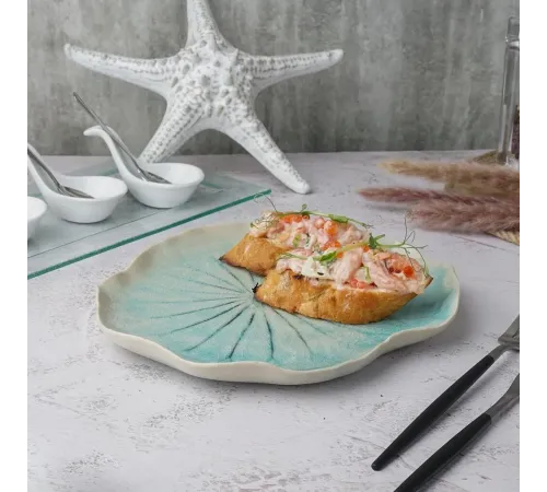 Блюдо для подачи 23,5*21,5 см h2,5 см Blue Frutti di Mare P.L. [1]