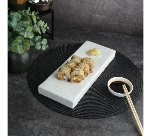 Блюдо прямоугольное 30,6*12*3 см White Matt Panasia P.L. Proff Cuisine [2]