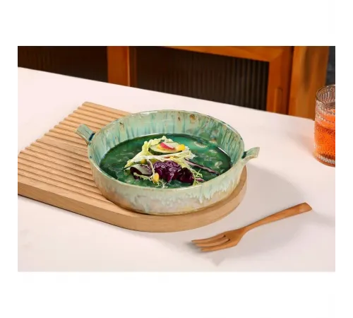 Блюдо для подачи 25,5*22,7 см h4 см 800 мл с ручками Green Frutti di Mare P.L. [1]