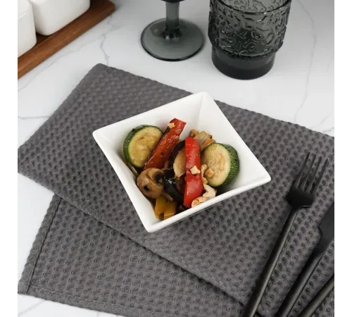 Салатник 325 мл 11,8*11,8 см квадратный белый фарфор P.L. Proff Cuisine [6]