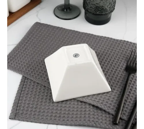 Салатник 325 мл 11,8*11,8 см квадратный белый фарфор P.L. Proff Cuisine [6]