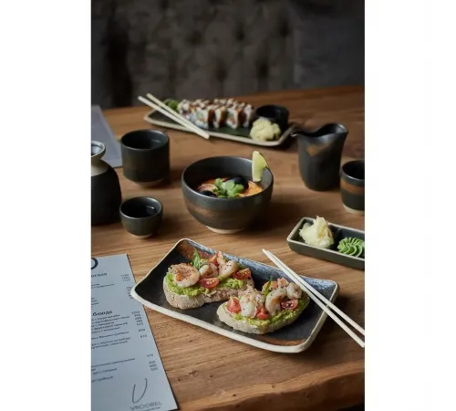Блюдо прямоугольное 23,5*14,7*3 см Dark Matt Panasia P.L. Proff Cuisine